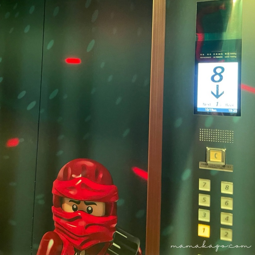 レゴランドホテルのエレベーター