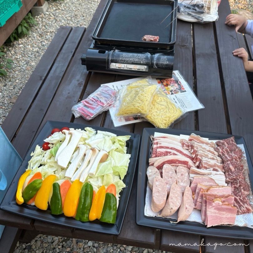 こどもスイートルーム夕食のBBQ