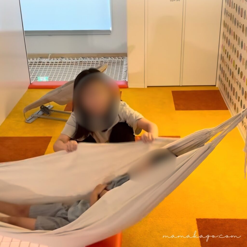 こどもスイートルームのハンモック
